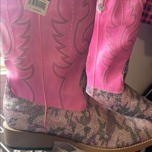 Pink and Glitter Cowboy Boots